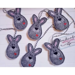 Osterdeko Hase Filz Anhänger gestickt Osterhase Ostern Geschenk Frühlingsdeko Landhausstil