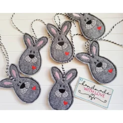 Osterdeko Hase Filz Anhänger gestickt Osterhase Ostern Geschenk Frühlingsdeko Landhausstil