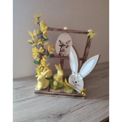 Osterdeko Osterfenster Hasen Fenster Dekoration 20x25cm