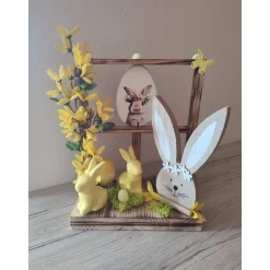 Osterdeko Osterfenster Hasen Fenster Dekoration 20x25cm