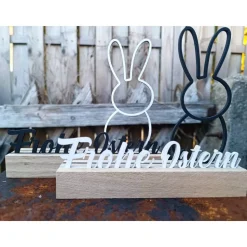 Osterdeko Osterhase Schriftzug Ostern dekorativer Schriftzug