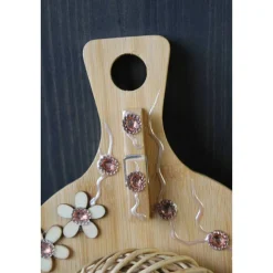 Osterdeko OSTERNEST Geldgeschenk  Collage Malerei auf einem Bambus-Brett Wanddeko Osterdekoration Wandbild