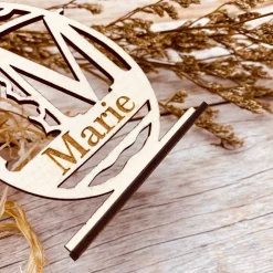 Osterdeko personalisiert aus Holz | Tischdekoration mit graviertem Namen | individuelles Osterei | Osterei für den Tisch