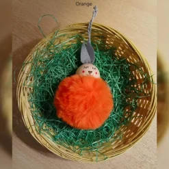 Osterdeko Pompon-Häschen ca. 8cm, handgemachte Osterhäschen, flauschige Osterdeko-Anhänger, Hasen-Anhänger Osterstrauch