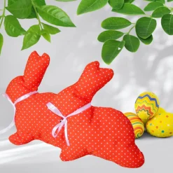 Osterdeko Tisch/ Stoff Herzen/ Mitbringsel Ostern/ Osterhasen Deko /Landhaus Deko/ Küchendeko/ Osterdeko orange