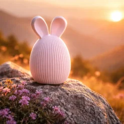 Osterdekoration - Osterei mit Hasenohren -