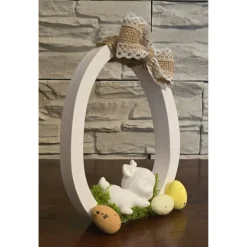 Osterdekoration - Ostereier mit Schleife und Baby Reh - Rentier -