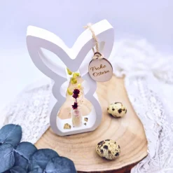 Osterdekoration | Osterhase Dekofigur | Frühlingsdeko | Trockenblumen | Osterdeko minimalistisch | Tischdeko Ostern