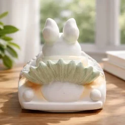 Osterdekoration - Osterhase im Auto - Handbemalt -