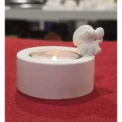 Osterdekoration - Teelichthalter mit kleinen Figürchen - 2-er Set