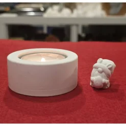 Osterdekoration - Teelichthalter mit kleinen Figürchen - 2-er Set