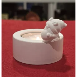 Osterdekoration - Teelichthalter mit kleinen Figürchen - 2-er Set