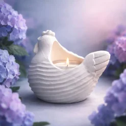 Osterdekoration - Teelichthalter - Osterhuhn -