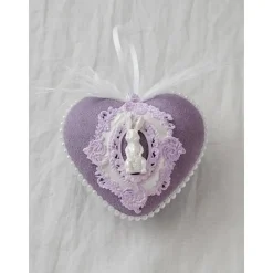 Osterdekoration Frühlingsdeko Herz personalisiert Ostergeschenk Weltfrauentagsgeschenk Osterhasen Ostereier hellila flie