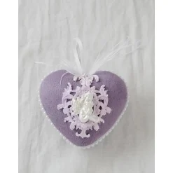 Osterdekoration Frühlingsdeko Herz personalisiert Ostergeschenk Weltfrauentagsgeschenk Osterhasen Ostereier hellila flie