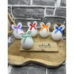 Osterdekoration I Handgemacht I Hase I Klötzchen I Rub-On I Handmade