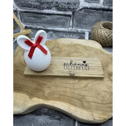 Osterdekoration I Handgemacht I Hase I Klötzchen I Rub-On I Handmade