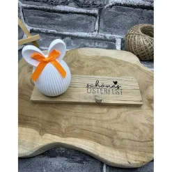 Osterdekoration I Handgemacht I Hase I Klötzchen I Rub-On I Handmade