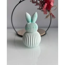 Osterdekoration Kugeln mit Hasenohren und Rillen / Ostern / Dekoration / Osterhase / Moderne Osterdeko / Streifen