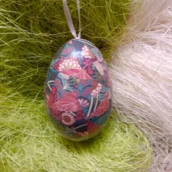 Osterei aus Gänseei – italienisches Buntpapier, Decoupage-Technik, handgemachte Dekoration