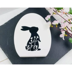 Osterei aus Keraflott – Beplottet mit Hasen oder Spruch für deine Osterdeko