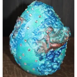 Osterei Dekoei MEERESRAUSCHEN Acrylmalerei auf einem Keramikei Ostergeschenk Künstler-Ei Sammlerstück signiertes Unikat