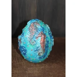 Osterei Dekoei MEERESRAUSCHEN Acrylmalerei auf einem Keramikei Ostergeschenk Künstler-Ei Sammlerstück signiertes Unikat