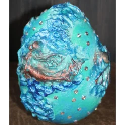 Osterei Dekoei MEERESRAUSCHEN Acrylmalerei auf einem Keramikei Ostergeschenk Künstler-Ei Sammlerstück signiertes Unikat