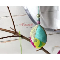 Osterei Dekoeier Gänsei-groß  bunt handgemacht