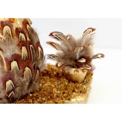 Osterei FEDERGÄRTCHEN witziges Osterei auf einer kleinen Plattform Künstler-Ei der etwas anderen Art :)