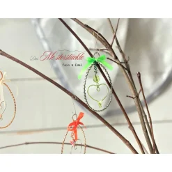 Osterei filigraner Osterschmuck Drahtei Gänseeigroß handgefertigt