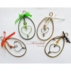 Osterei filigraner Osterschmuck Drahtei Gänseeigroß handgefertigt