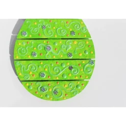 Osterei FRÜHLINGSZAUBER Collage Acrylmalerei auf einem Holzei Künstler-Ei Wanddeko Collage Osterdekoration Hängedeko