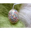 Osterei Gänseei mit italienischem Buntpapier – Einzigartige Decoupage-Dekoration 9-10 cm