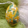 Osterei Gänseei mit italienischem Buntpapier – Einzigartige Decoupage-Dekoration 9-10 cm