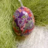 Osterei handgefertigt mit italienischem Florentiner Papier in Decoupage-Technik beklebt