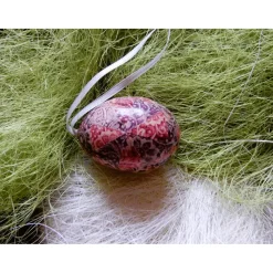 Osterei handgefertigt mit italienisches Buntpapier in Decoupage-Technik beklebt