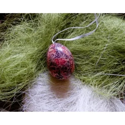 Osterei handgefertigt mit italienisches Buntpapier in Decoupage-Technik beklebt