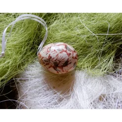 Osterei handgefertigt mit italienisches Buntpapier in Decoupage-Technik beklebt