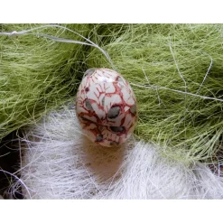 Osterei handgefertigt mit italienisches Buntpapier in Decoupage-Technik beklebt