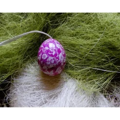 Osterei handgefertigt mit italienisches Buntpapier in Decoupage-Technik beklebt