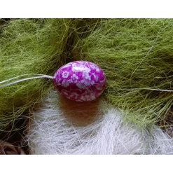 Osterei handgefertigt mit italienisches Buntpapier in Decoupage-Technik beklebt