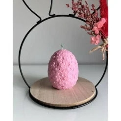 Osterei Kerze mit Blumenmuster / Ostern / Osterkerze / Osterdekoration / Frühling / Frühlingskerze / Osterei / Blumen