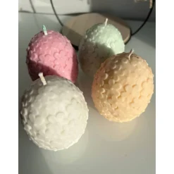 Osterei Kerze mit Blumenmuster / Ostern / Osterkerze / Osterdekoration / Frühling / Frühlingskerze / Osterei / Blumen