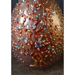 Osterei LEBENSBÄUMCHEN Acrylmalerei auf einem Keramikei Ostergeschenk Künstler-Ei Sammlerstück Unikat handbemaltes EI