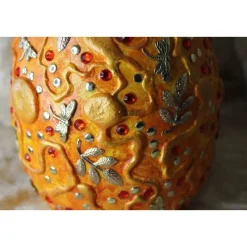 Osterei Osterdeko LIBELLEN & BLÄTTER Acrylmalerei auf einem Keramikei Ostergeschenk Künstler-Ei Sammlerstück Handarbeit