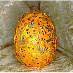 Osterei Osterdeko LIBELLEN & BLÄTTER Acrylmalerei auf einem Keramikei Ostergeschenk Künstler-Ei Sammlerstück Handarbeit