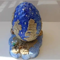 Osterei SCHATZINSEL Maritimes Ostergeschenk ausgefallene Skulptur Ei Künstler-Ei Osterei Maritime Dekoration