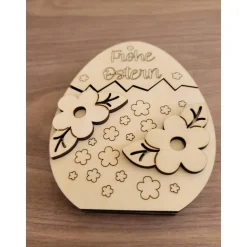 Osterei Verpackung für Geldgeschenke,aus Holz, Personalisierbar,Geldscheinbox