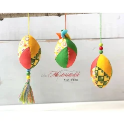 Ostereier bunt Gänseei groß Osterschmuck Patchworkei